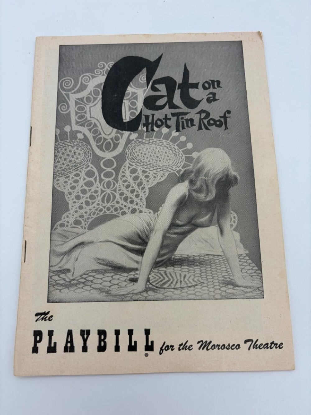 1955 Cat on a Hot Tin Roof Playbill Morosco Theatre Barbara Bel Geddes Burl Ives